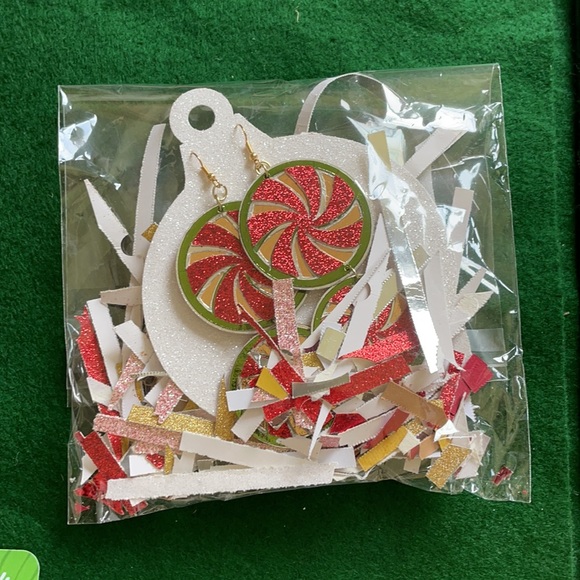 Christmas Candy Premium Paper Artist Made Earrings by Brandi c. - Picture 6 of 6